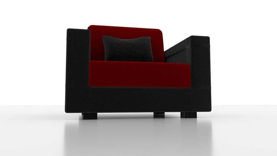 A Cozy Armchair 3D model_2