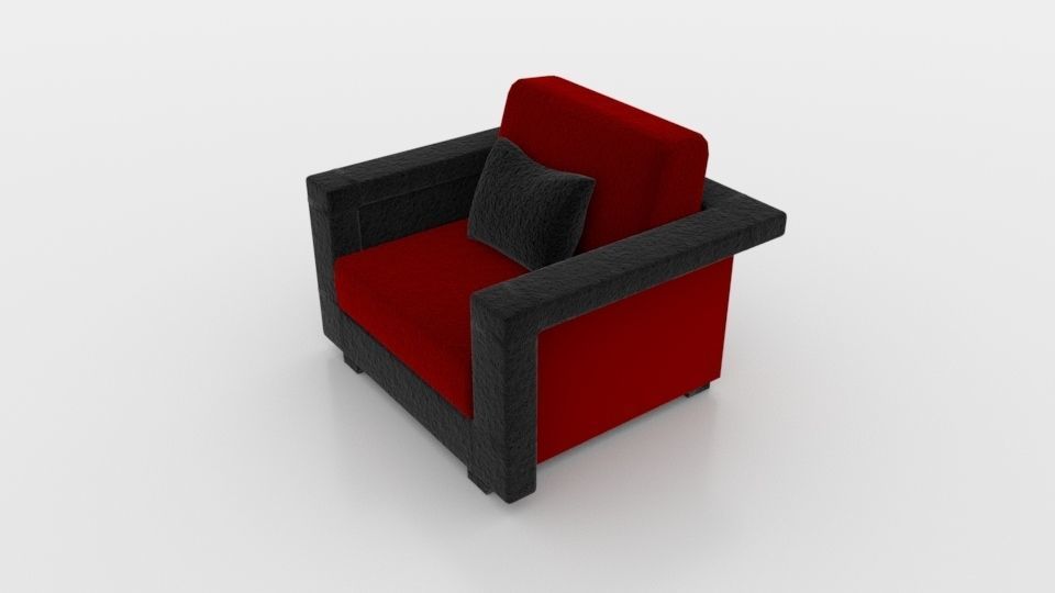 A Cozy Armchair 3D model_3