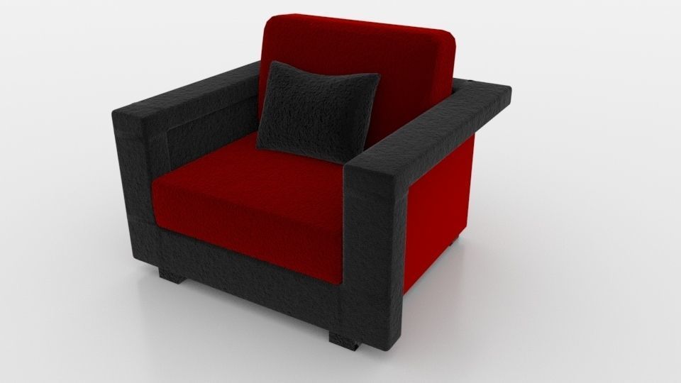 A Cozy Armchair 3D model_1