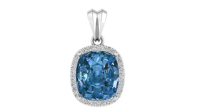  Diamond Cushion Pendant  3D print model