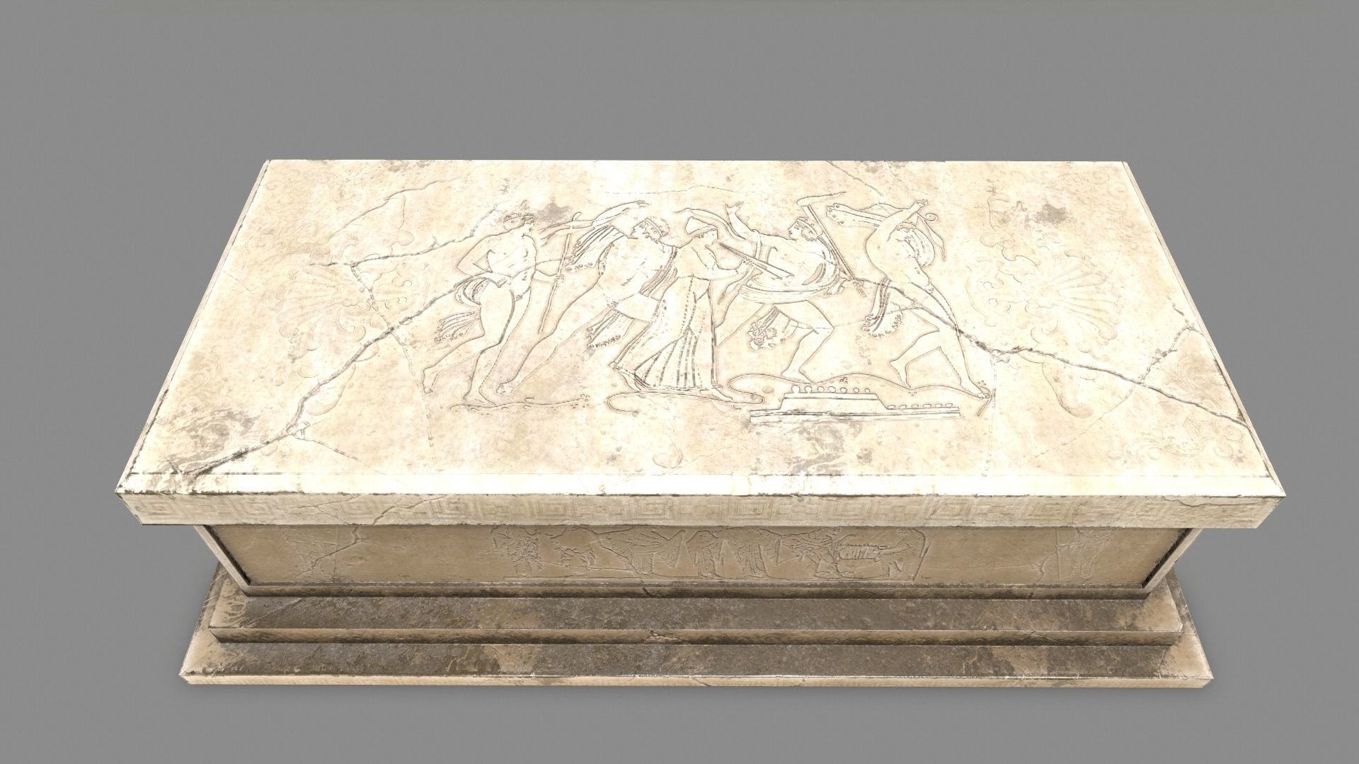 Stone Set arch Low-poly 3D model_12