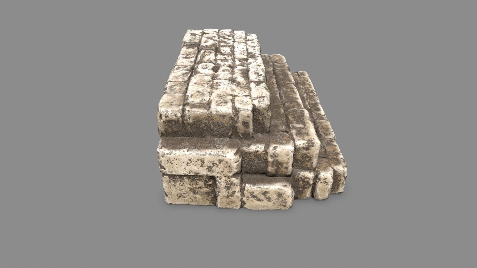 Stone Set arch Low-poly 3D model_14