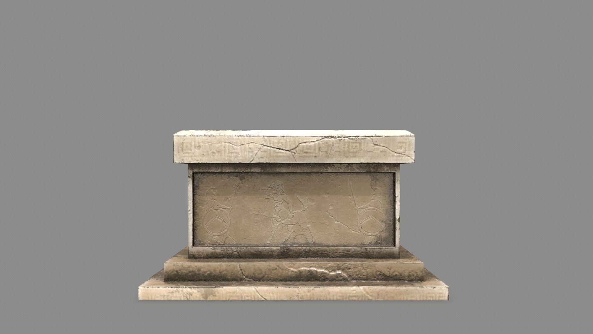 Stone Set arch Low-poly 3D model_11