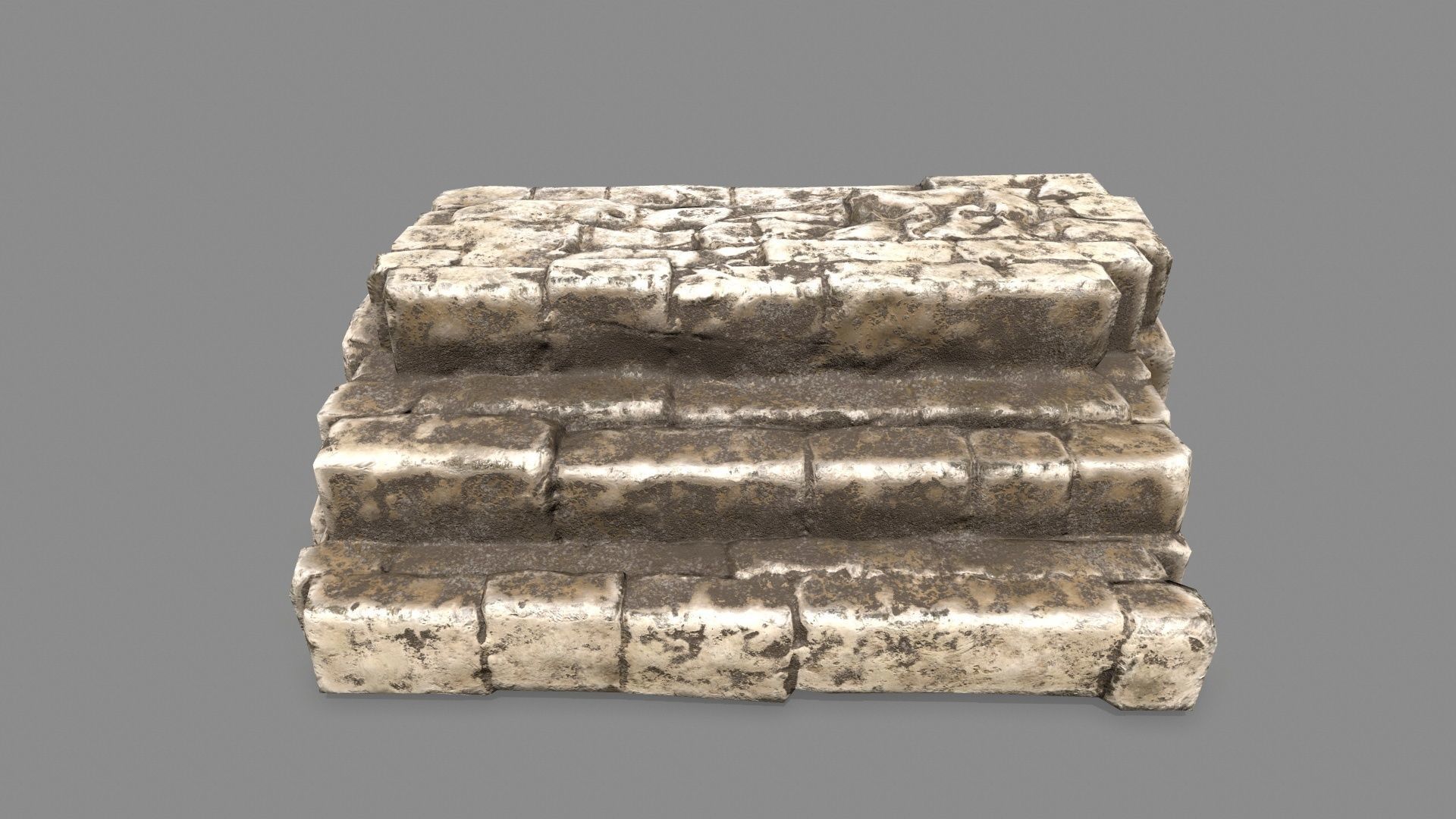 Stone Set arch Low-poly 3D model_13