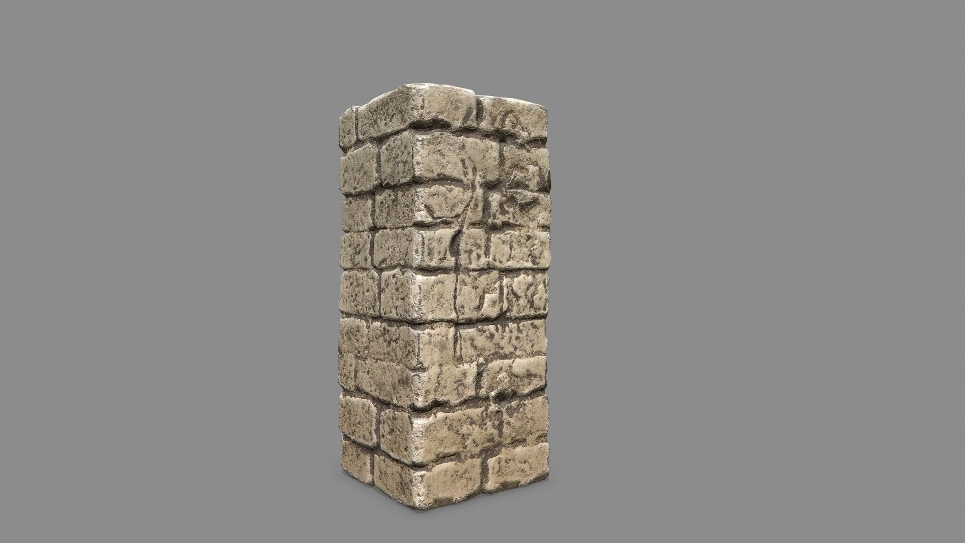 Stone Set arch Low-poly 3D model_8