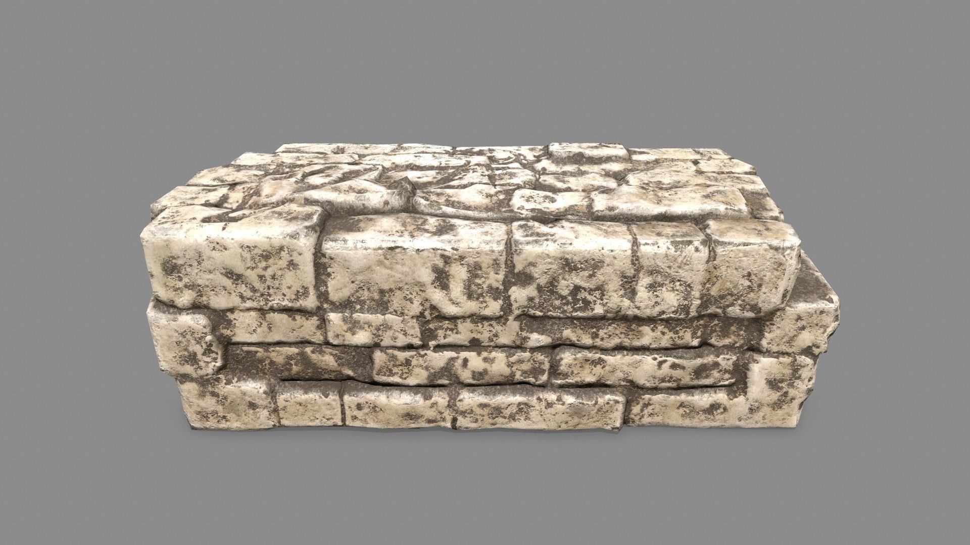 Stone Set arch Low-poly 3D model_15