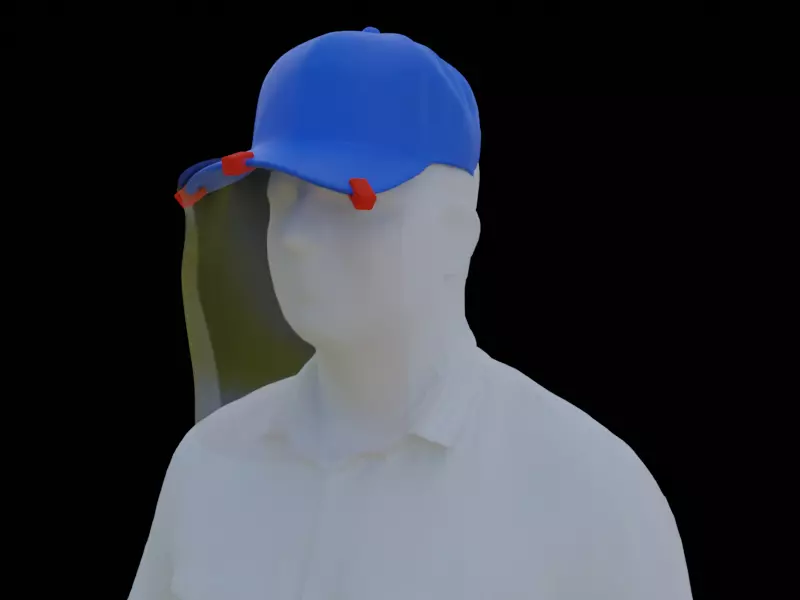 Baseball Hat to Face Shield Clip Free 3D print model_0