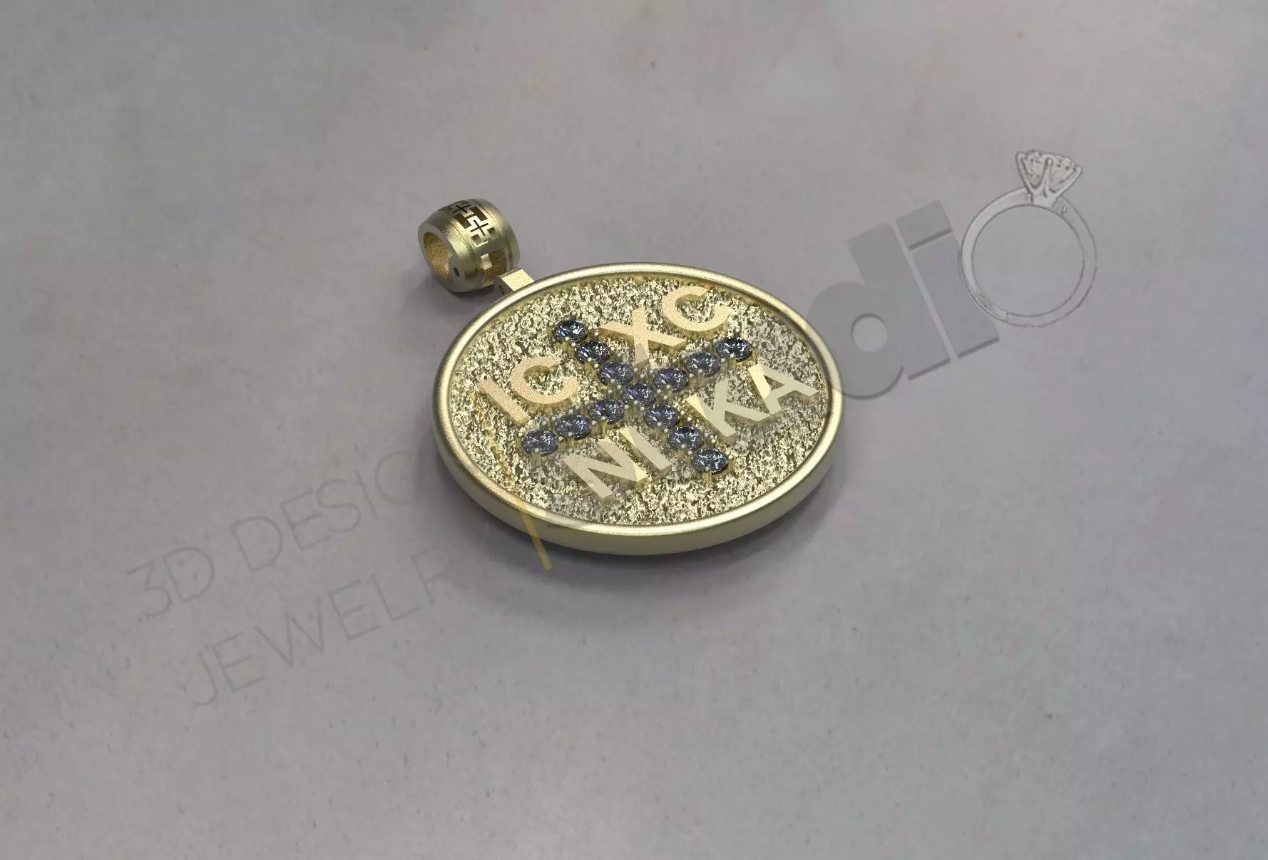 Pendant IC-XC-NI-KA christian saints 3d model 3D print model_0