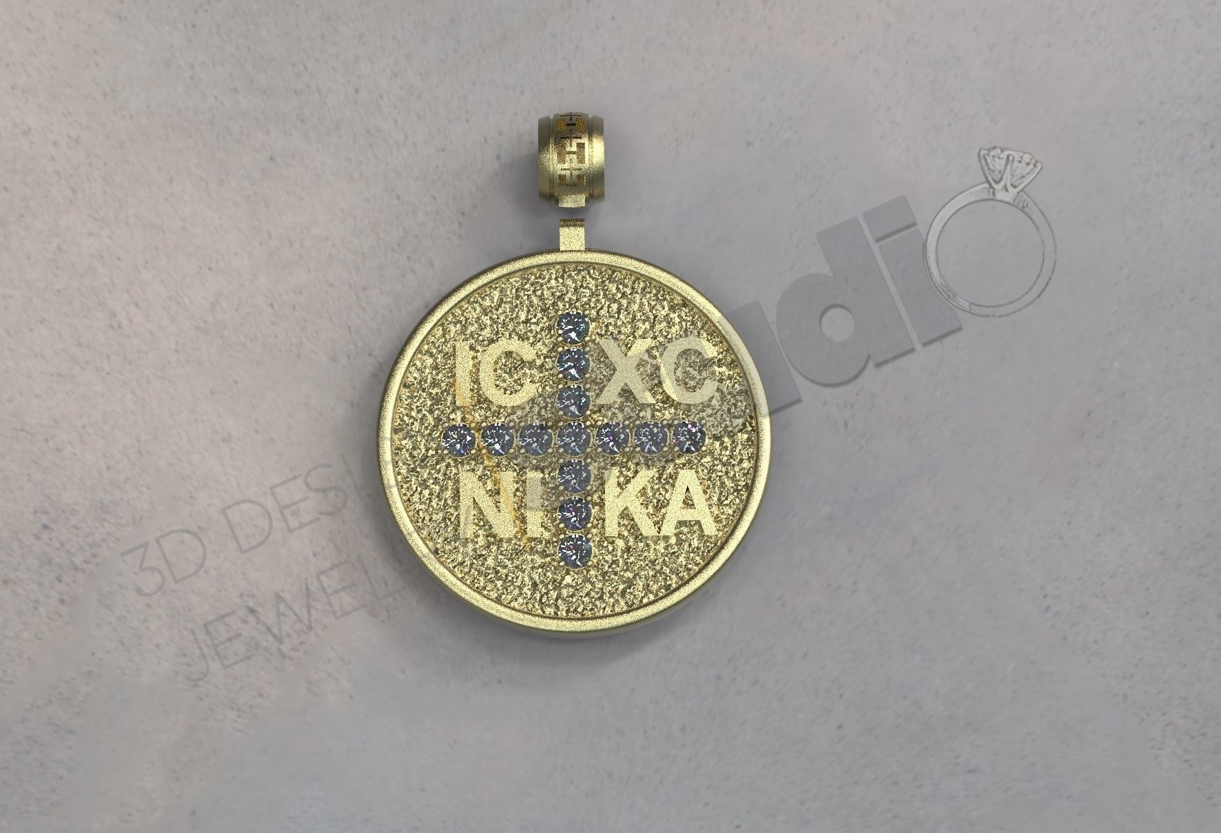 Pendant IC-XC-NI-KA christian saints 3d model 3D print model_1