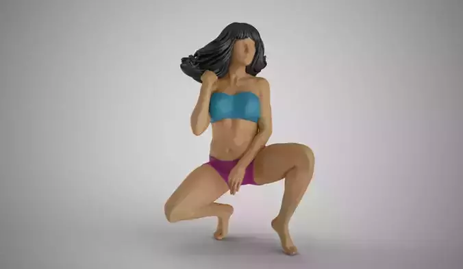 Woman Spring Mood 3D print model