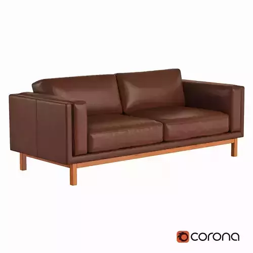 West Elm Dekalb Leather Sofa 3D model
