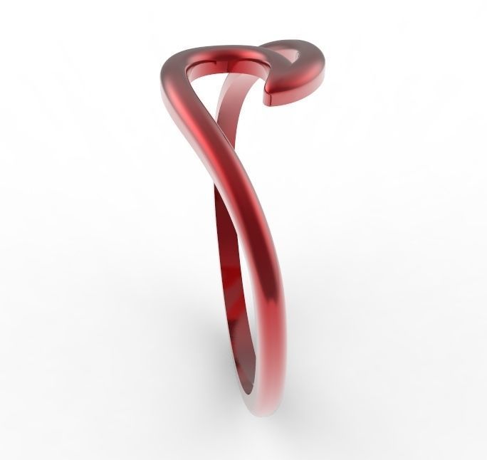 simple line ring 3D print model_4