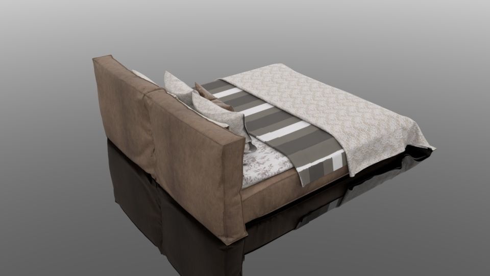 A Beautiful Bed 3D model_4