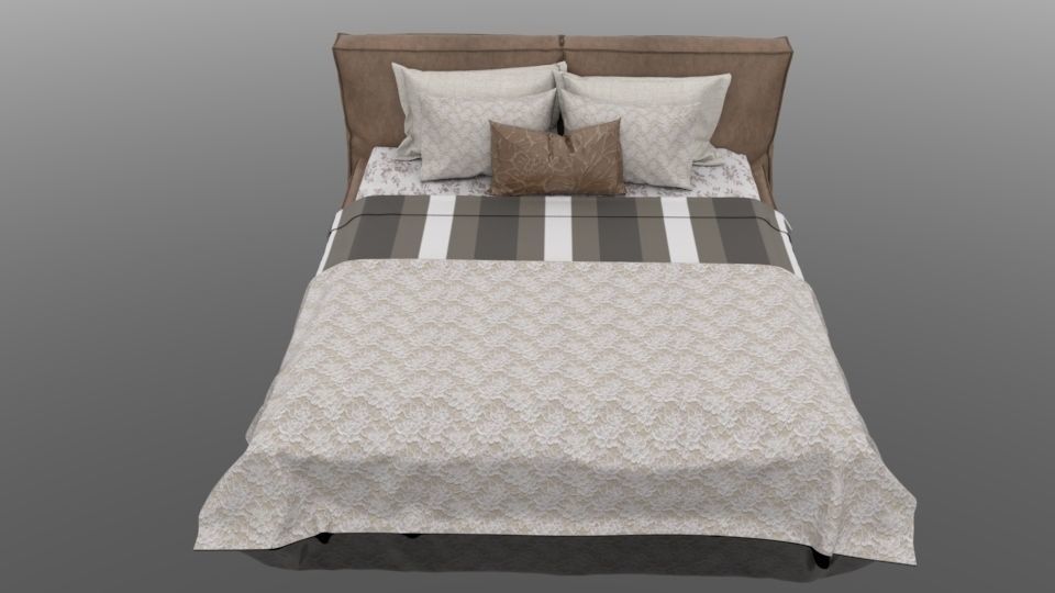 A Beautiful Bed 3D model_1