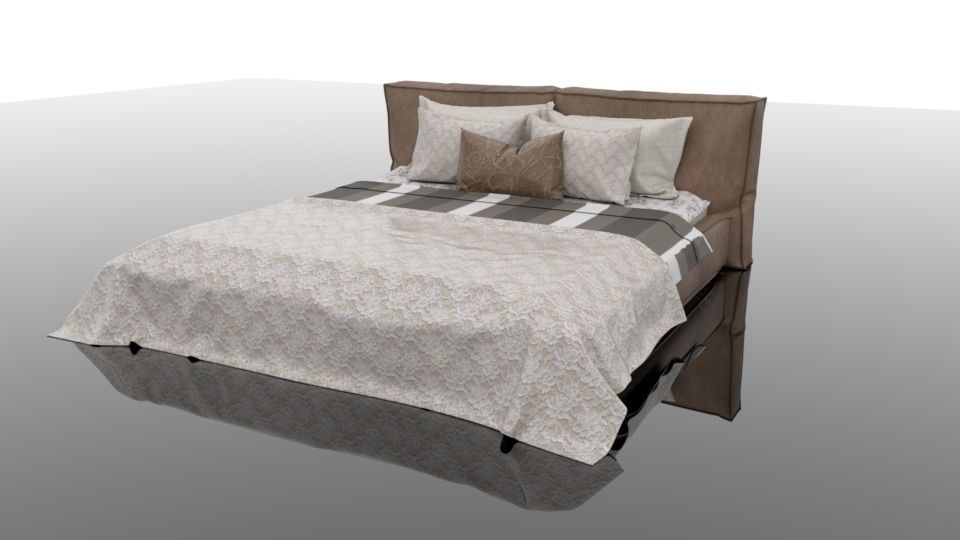 A Beautiful Bed 3D model_6