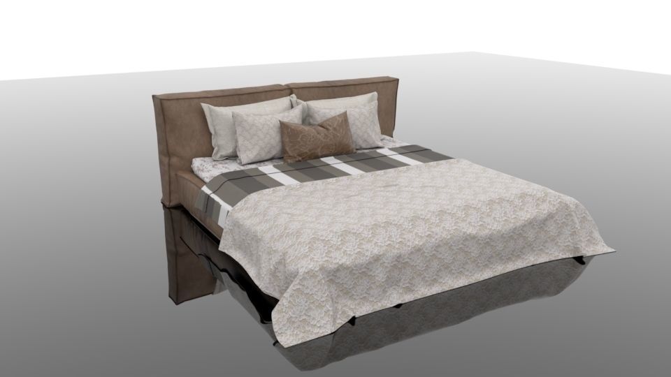 A Beautiful Bed 3D model_3