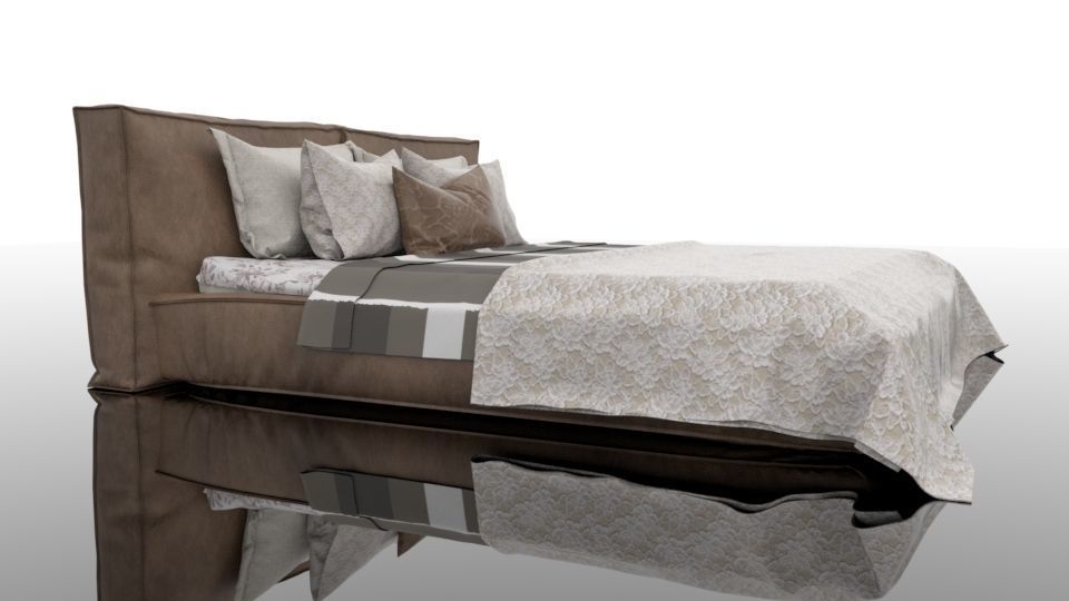 A Beautiful Bed 3D model_2