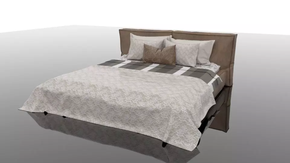 A Beautiful Bed 3D model_0