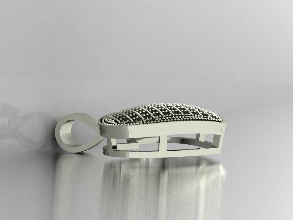 pendant 2 heart 3D print model_5