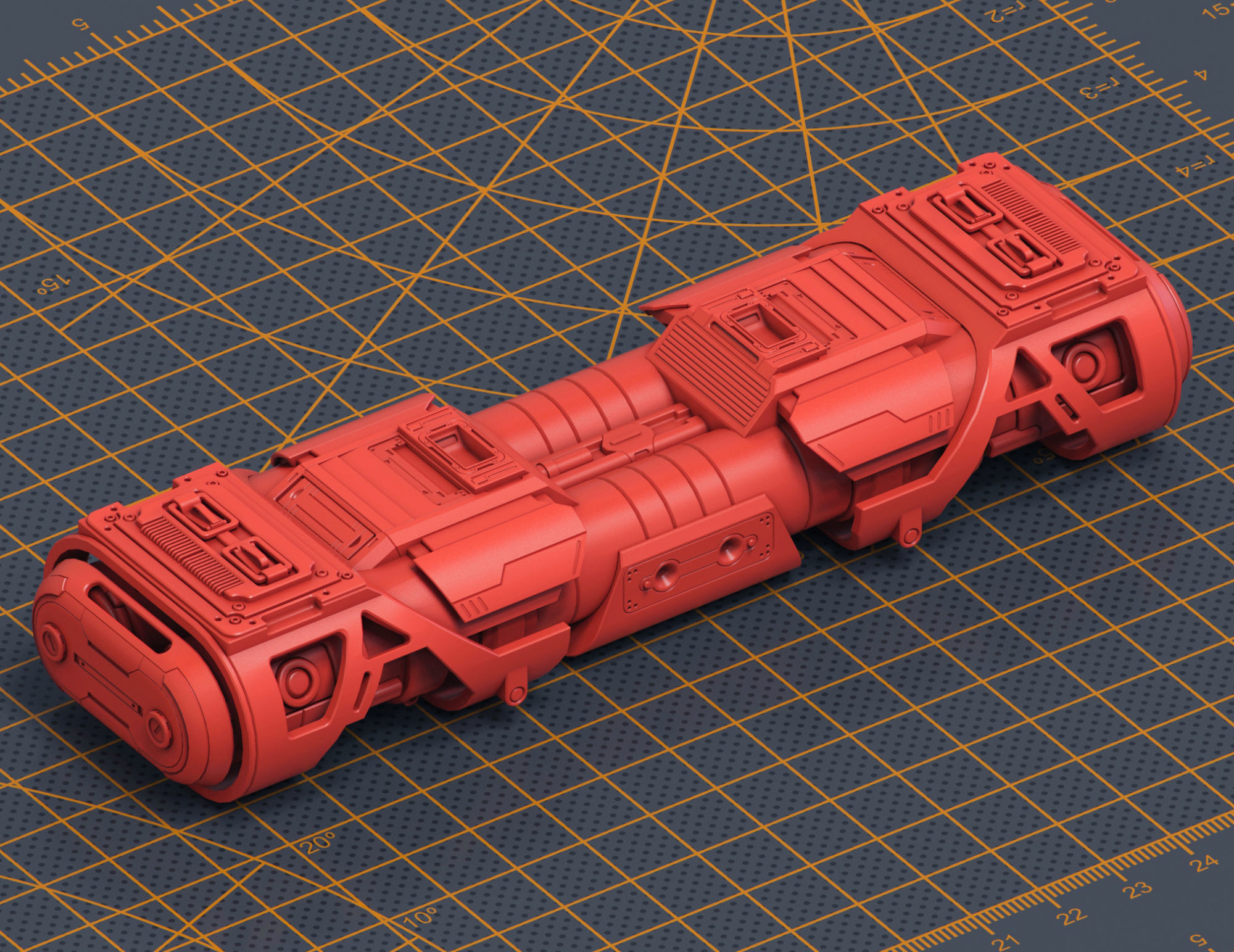 Mech Warrior Hard Surface Kitbash 5 of 20 3D model_8