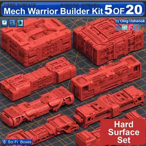 Mech Warrior Hard Surface Kitbash 5 of 20 3D model