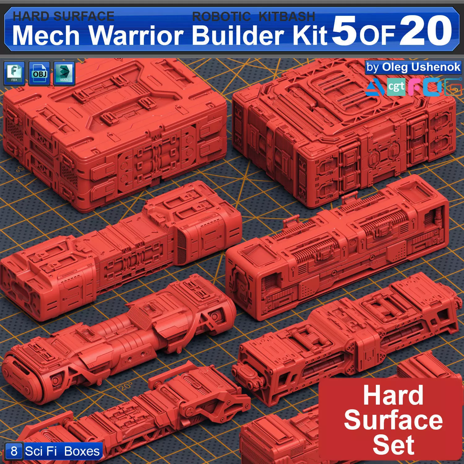 Mech Warrior Hard Surface Kitbash 5 of 20 3D model_0