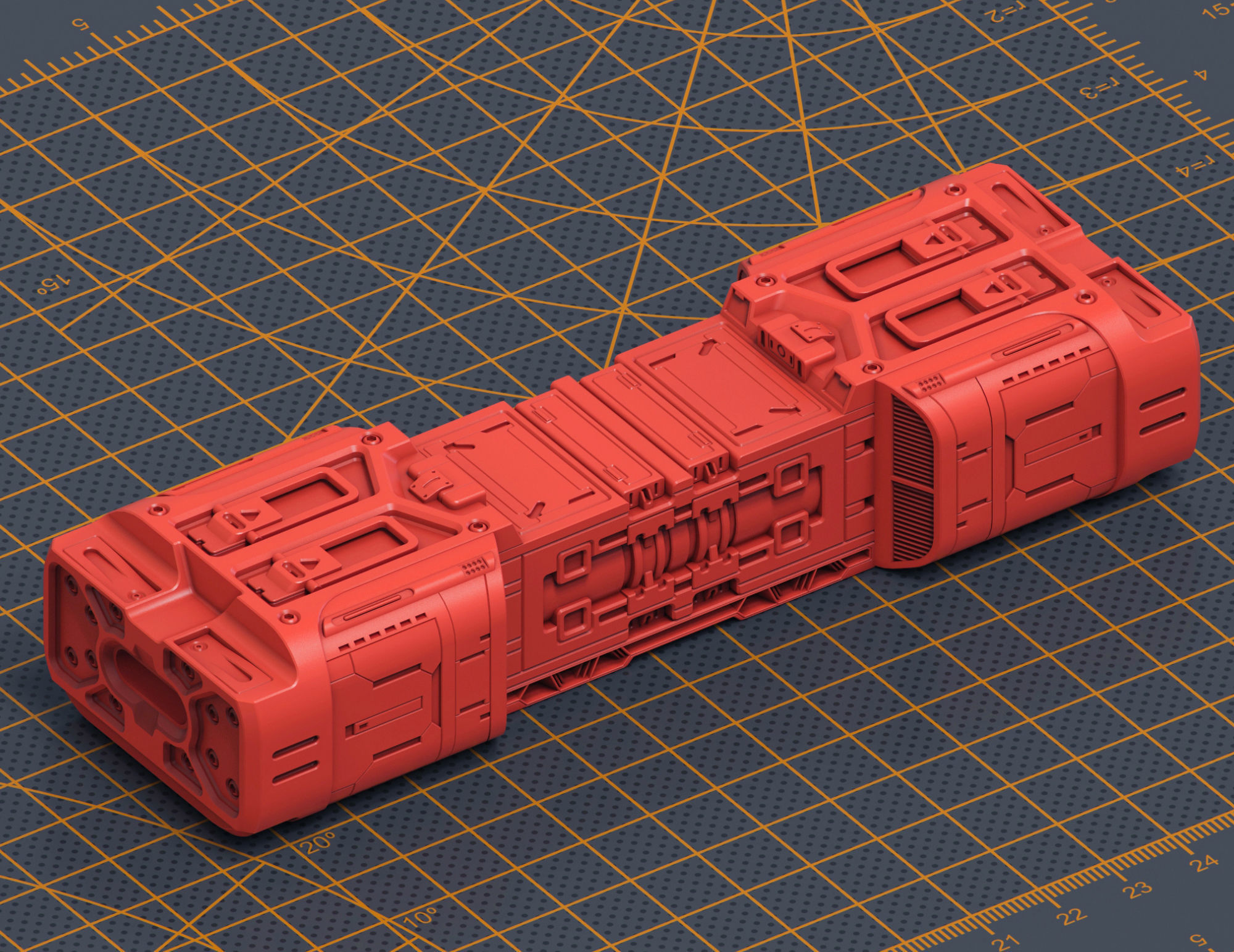 Mech Warrior Hard Surface Kitbash 5 of 20 3D model_4