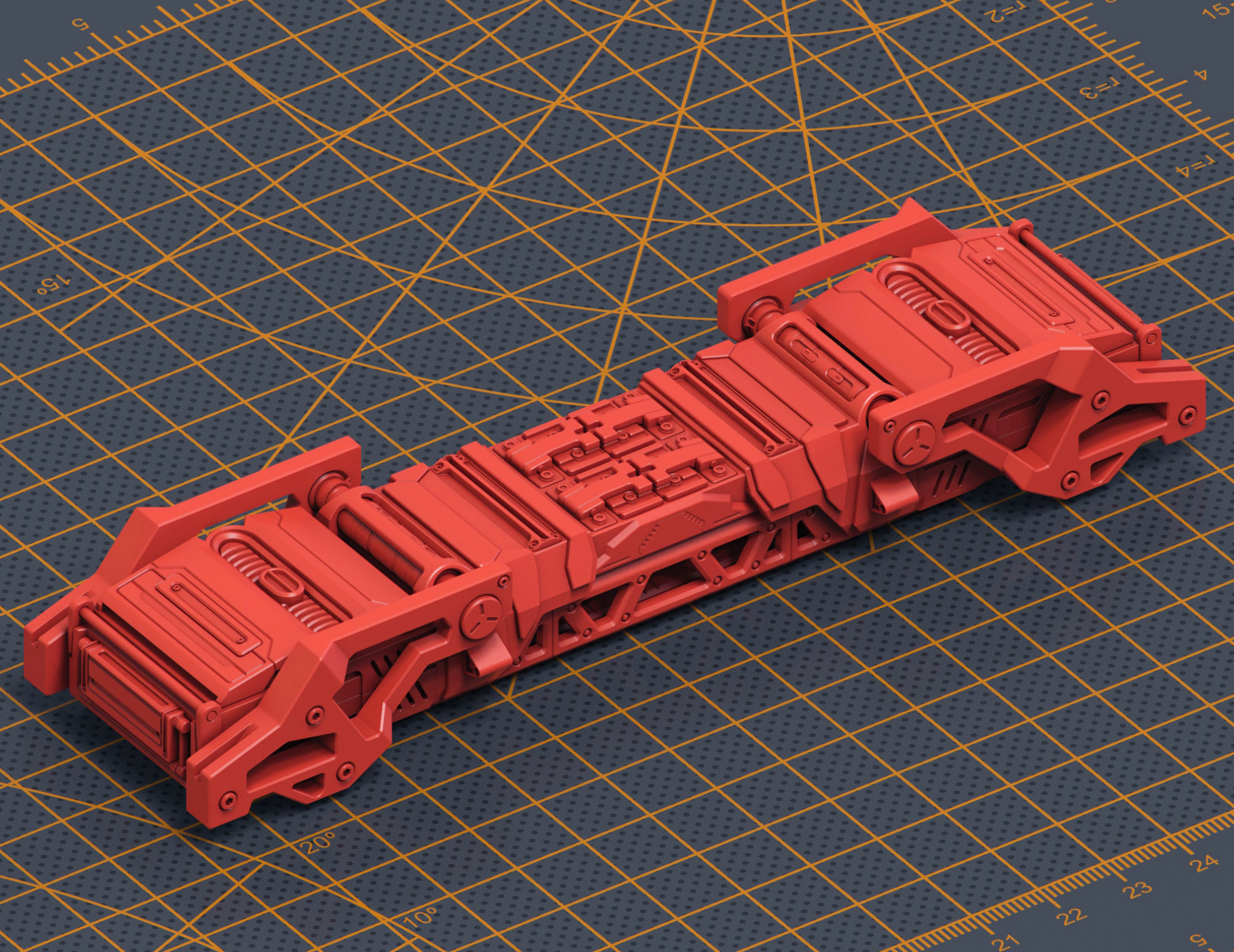 Mech Warrior Hard Surface Kitbash 5 of 20 3D model_9