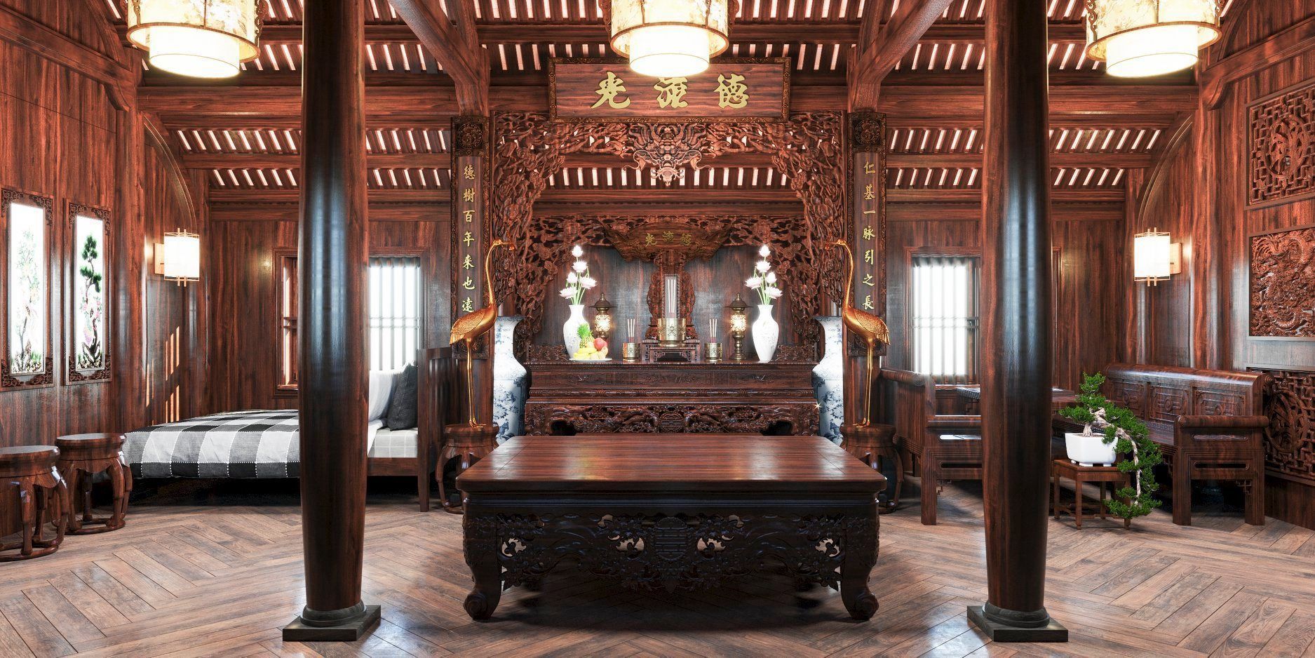 Wood design 3D model_1