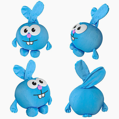 3D Krosh model plush bunny with big eyes 3D model