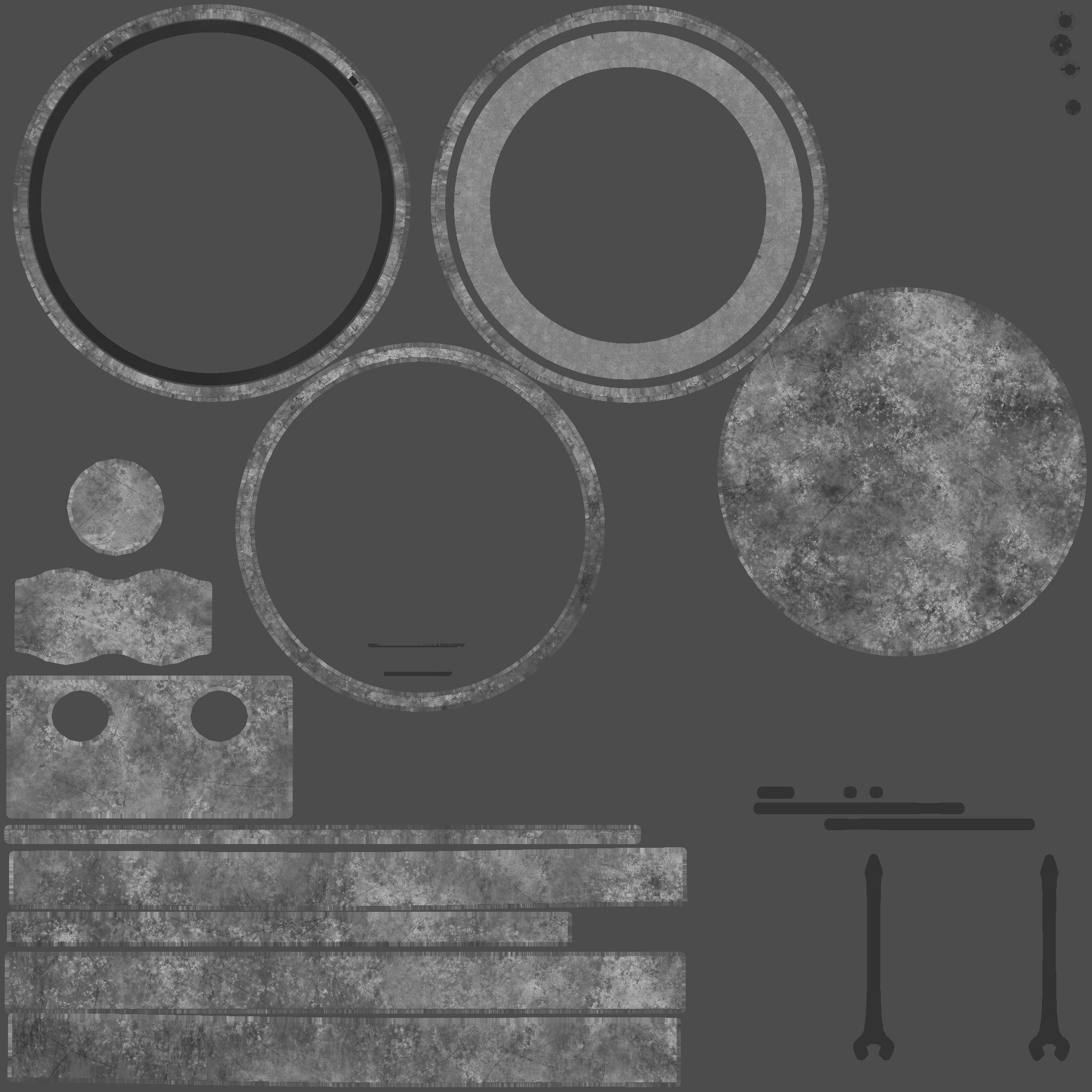 Antique Compass Low-poly 3D model_11