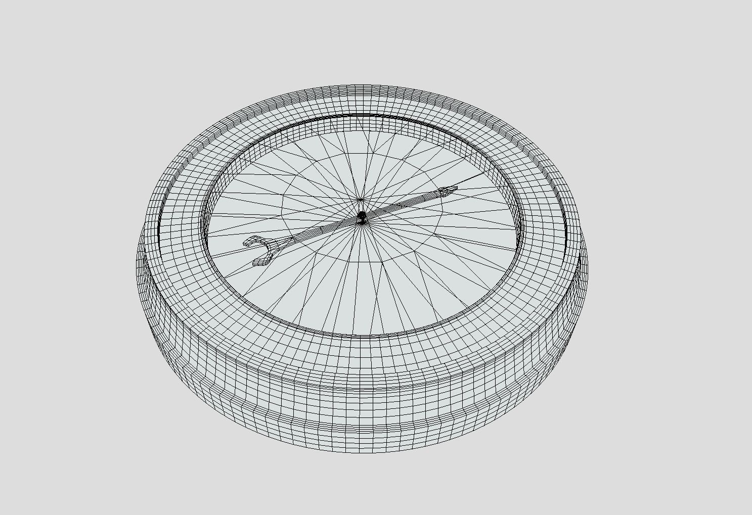 Antique Compass Low-poly 3D model_7
