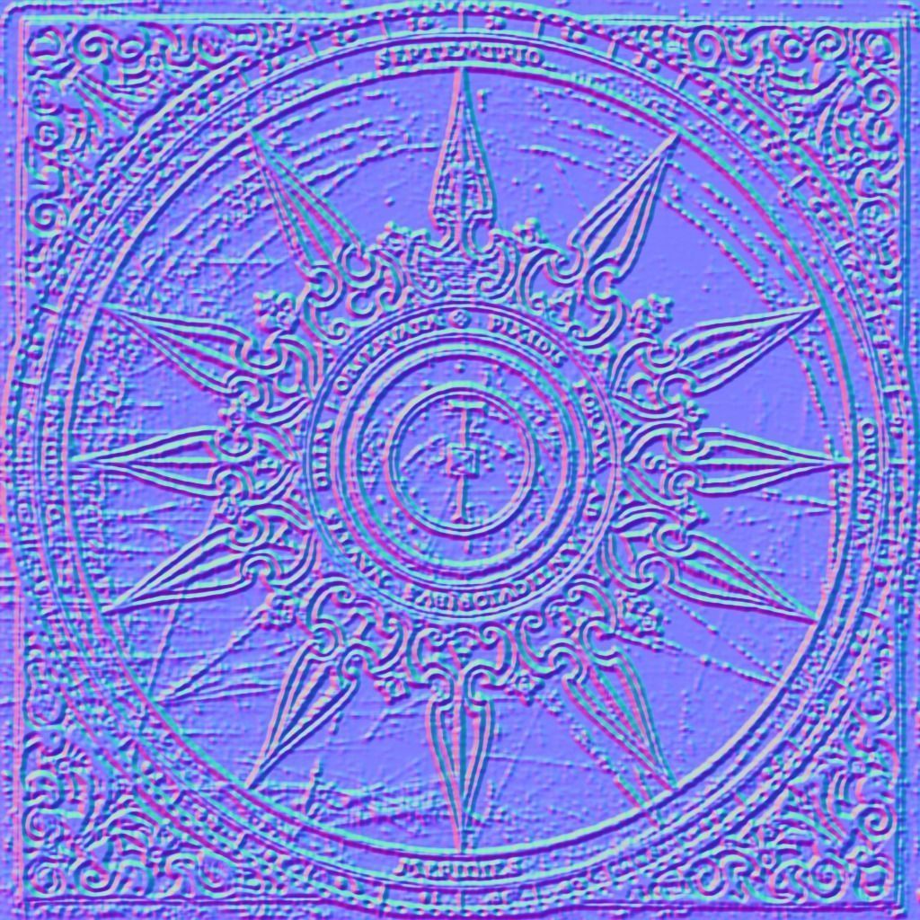 Antique Compass Low-poly 3D model_13