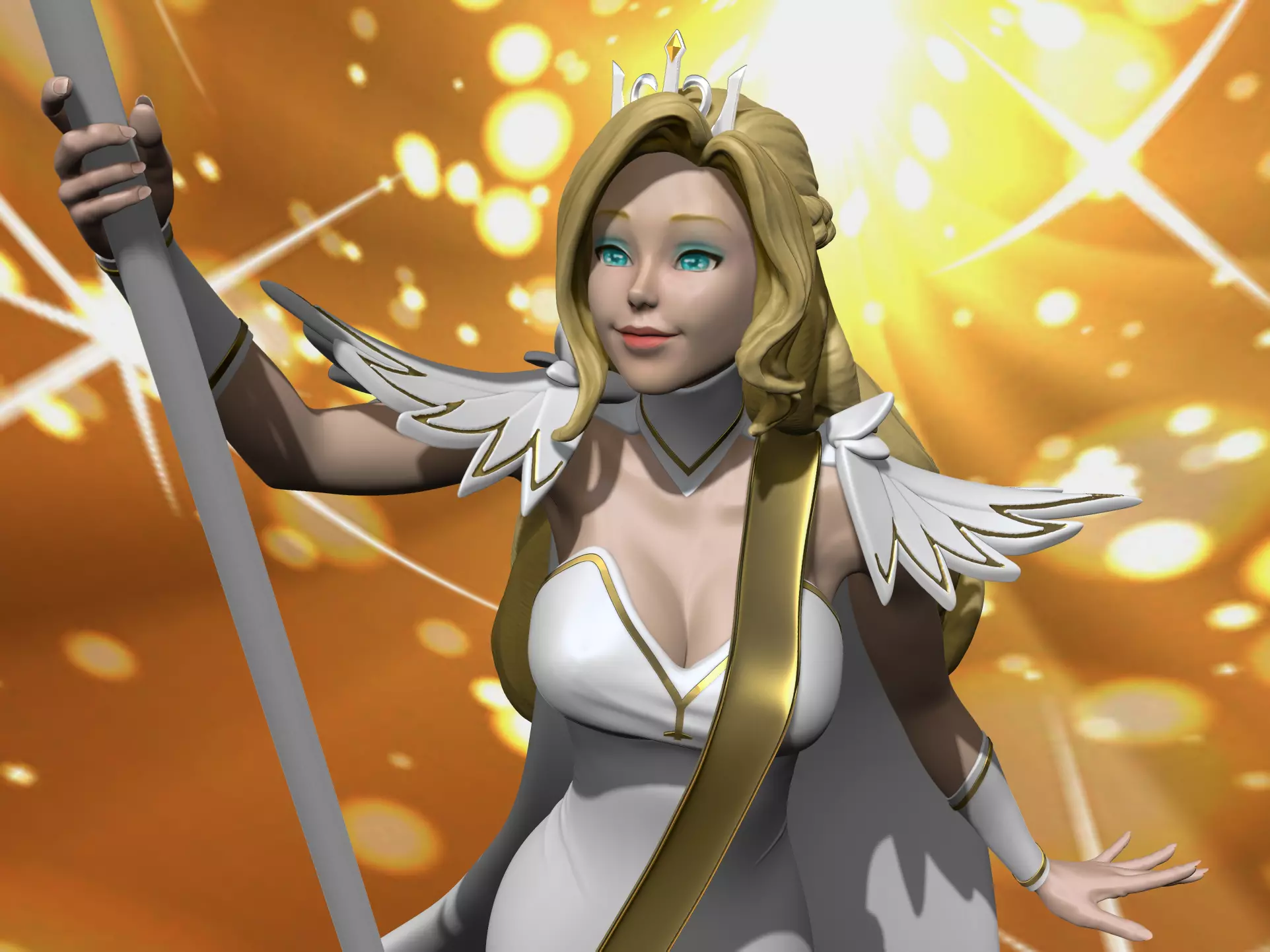 Belinda from AFK Arena 3D model_0
