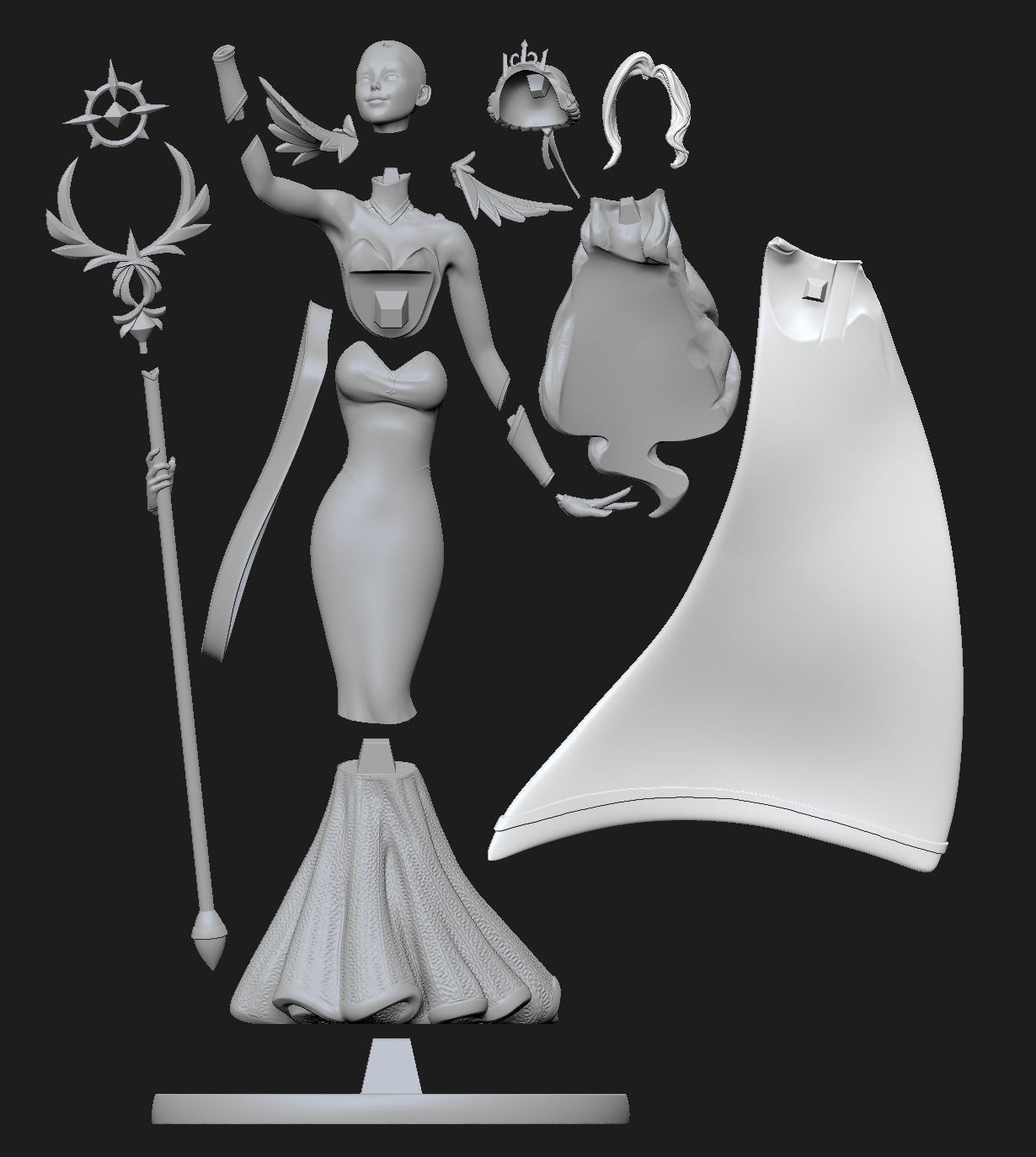 Belinda from AFK Arena 3D model_10