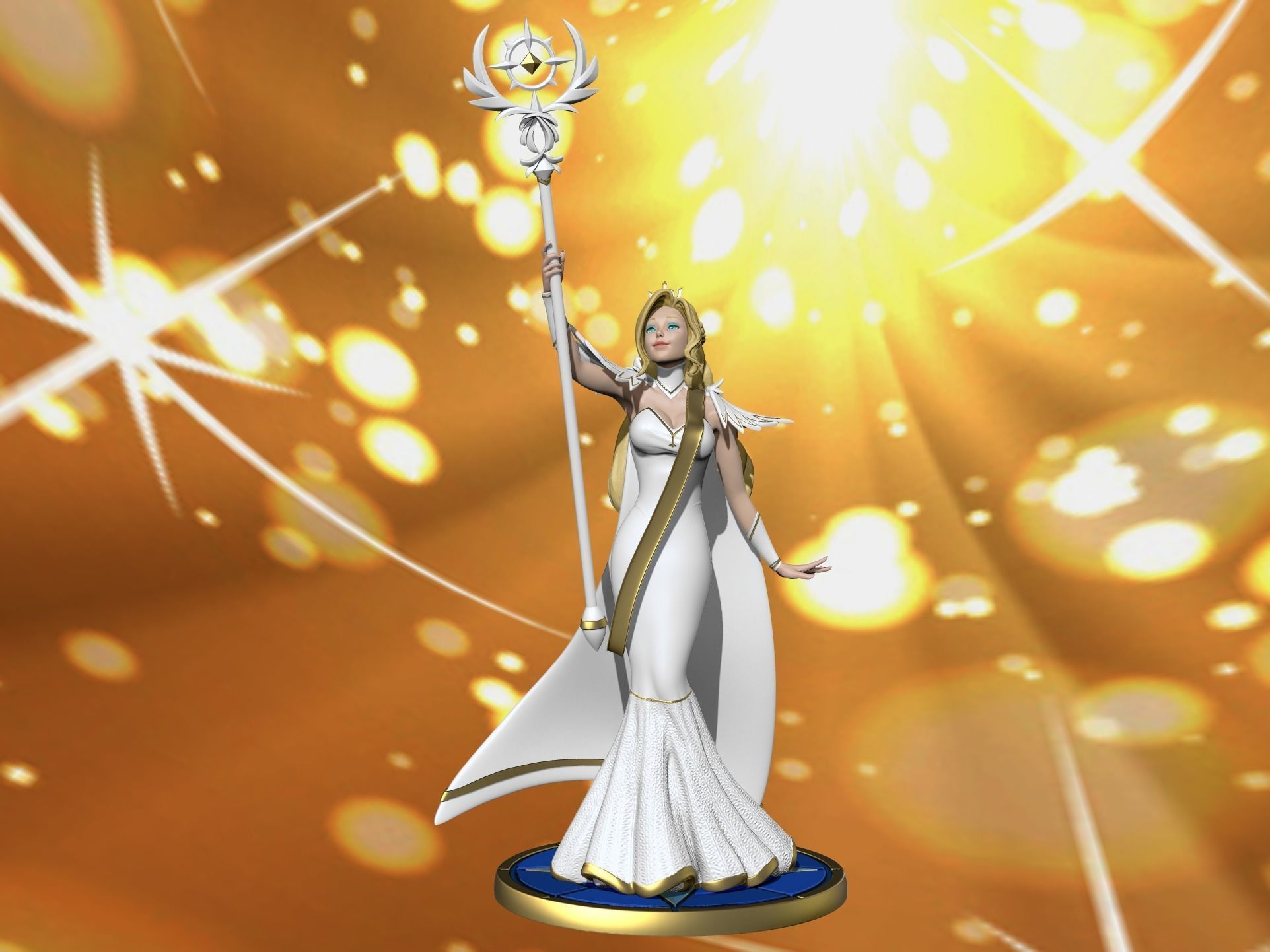 Belinda from AFK Arena 3D model_1