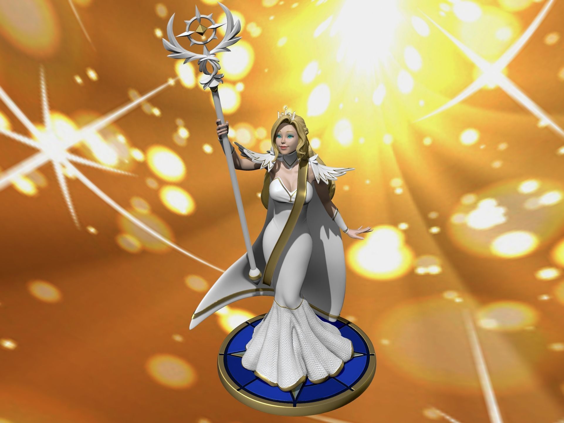 Belinda from AFK Arena 3D model_6