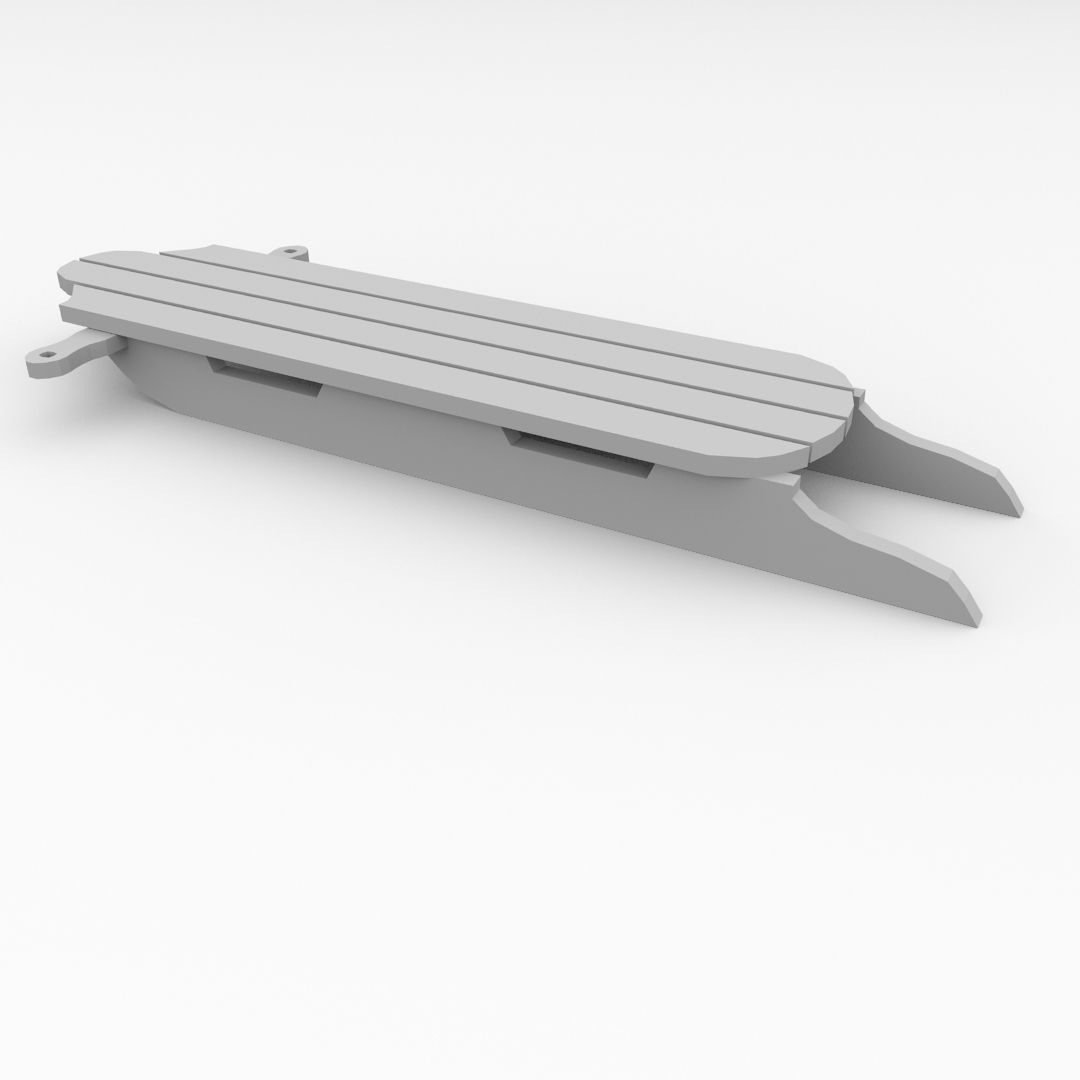 Sled Snow 3D model_3