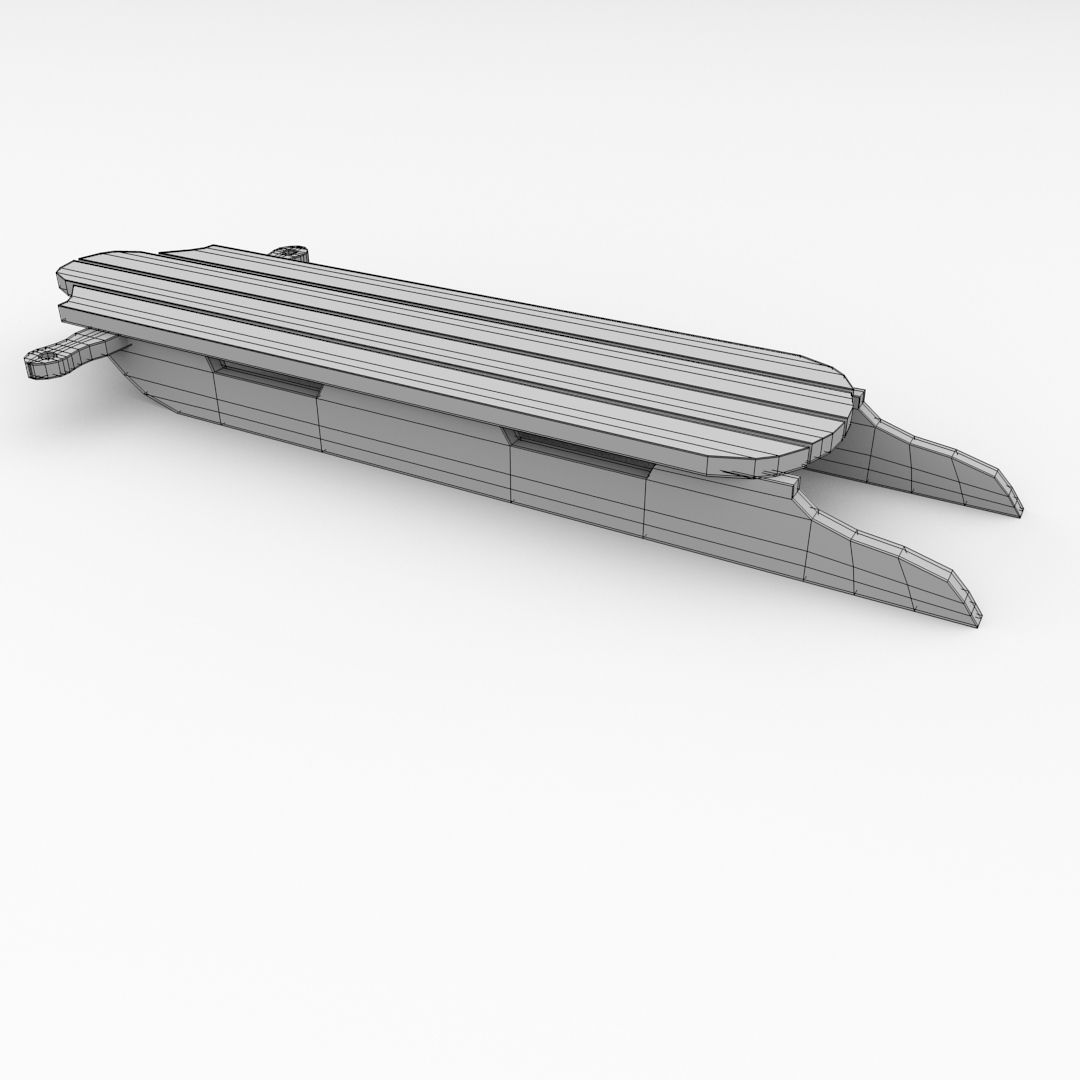 Sled Snow 3D model_4