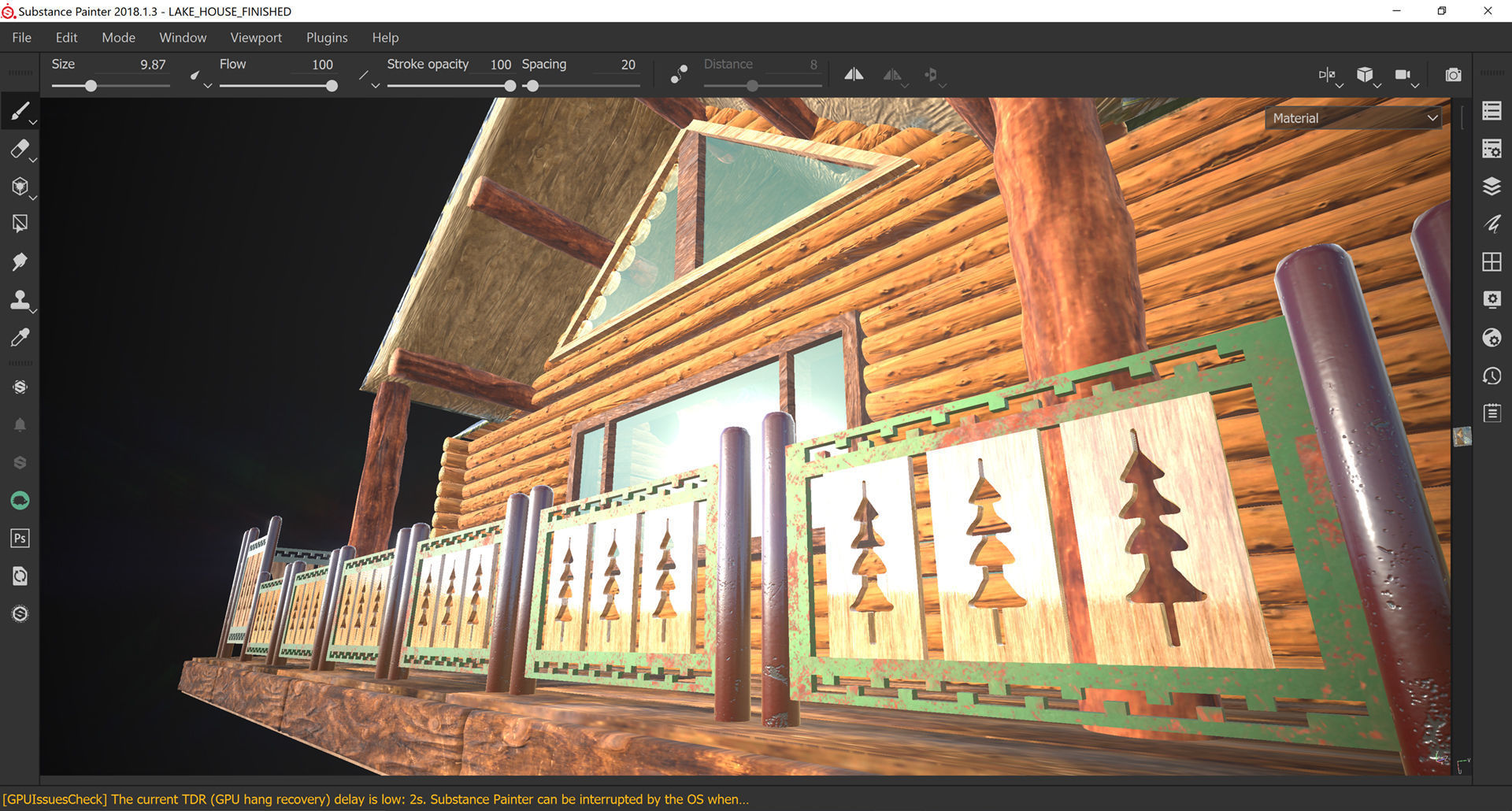 The lake house barn log cabin 3D model 3D model_4