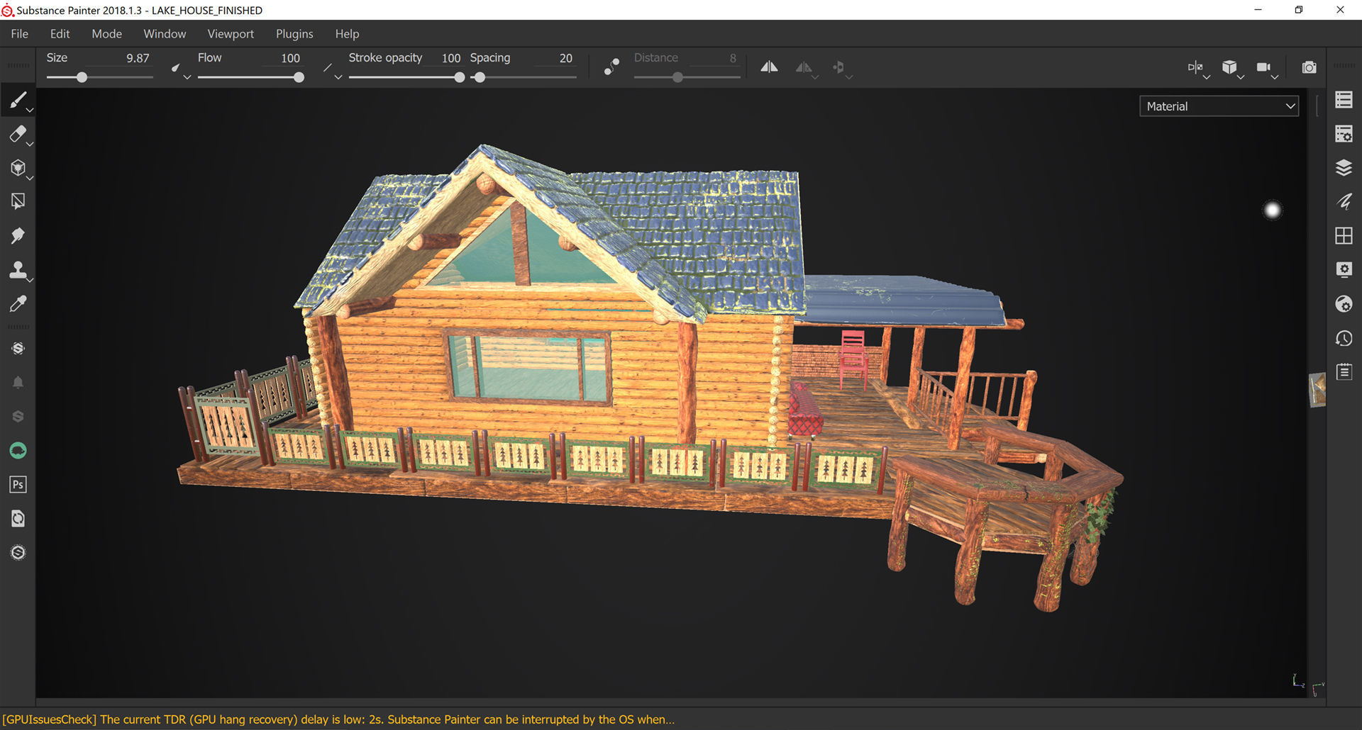 The lake house barn log cabin 3D model 3D model_8