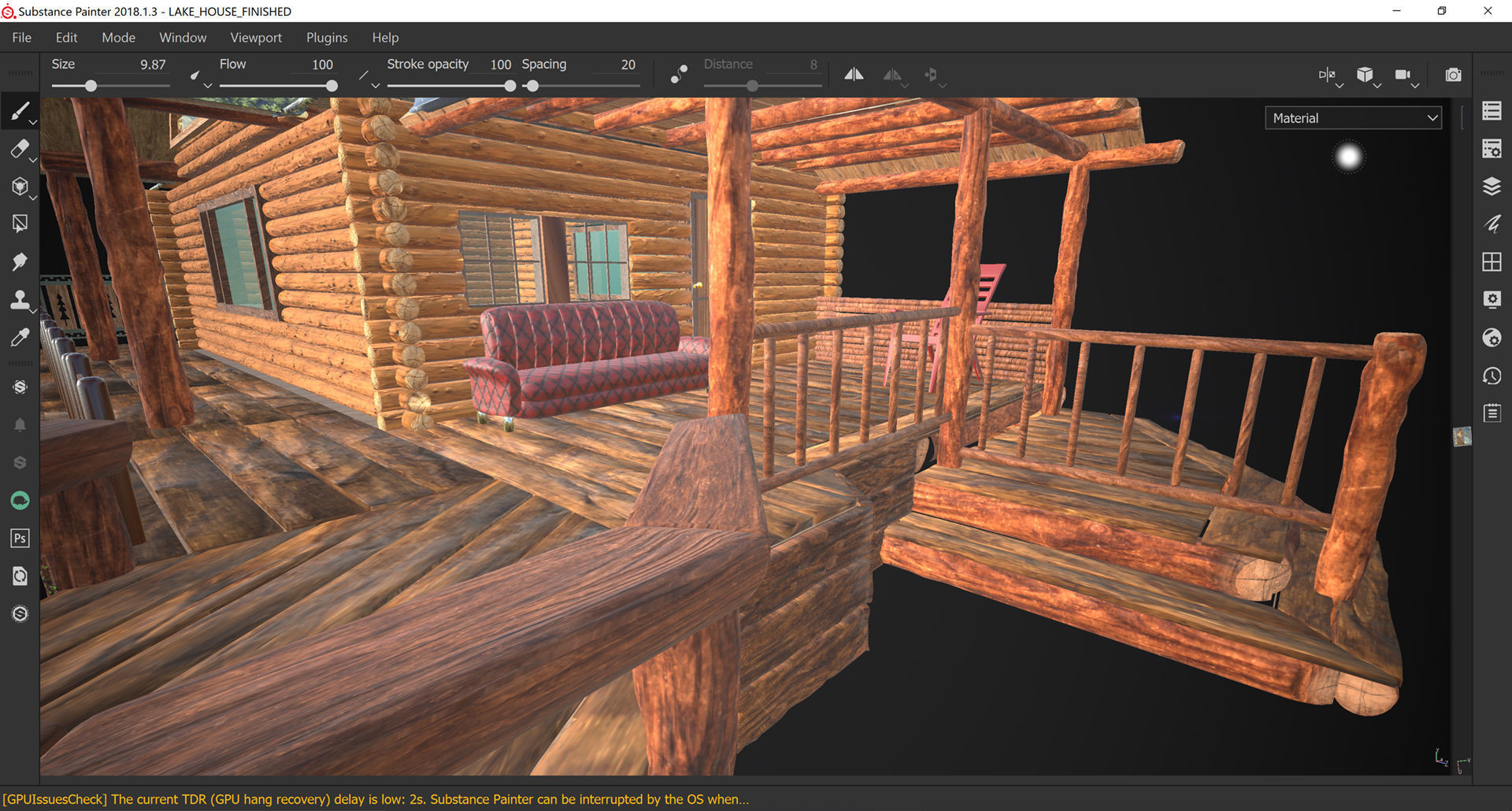 The lake house barn log cabin 3D model 3D model_6
