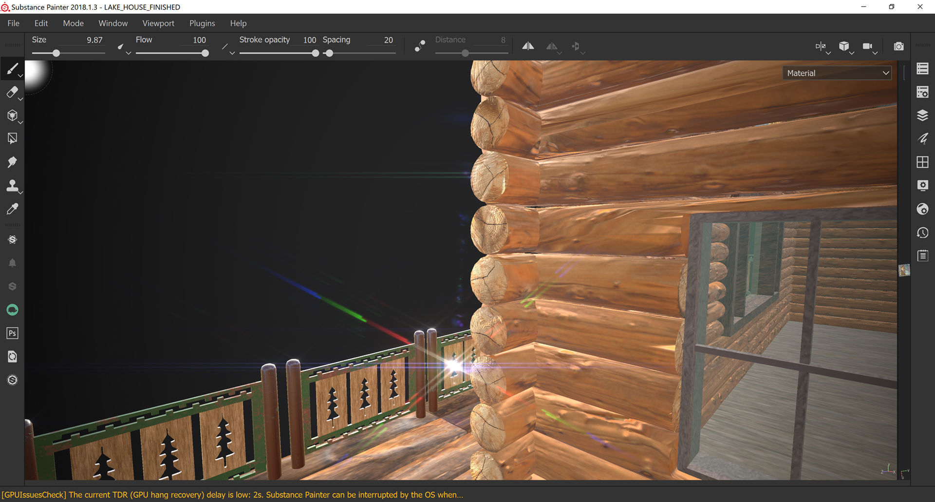 The lake house barn log cabin 3D model 3D model_5