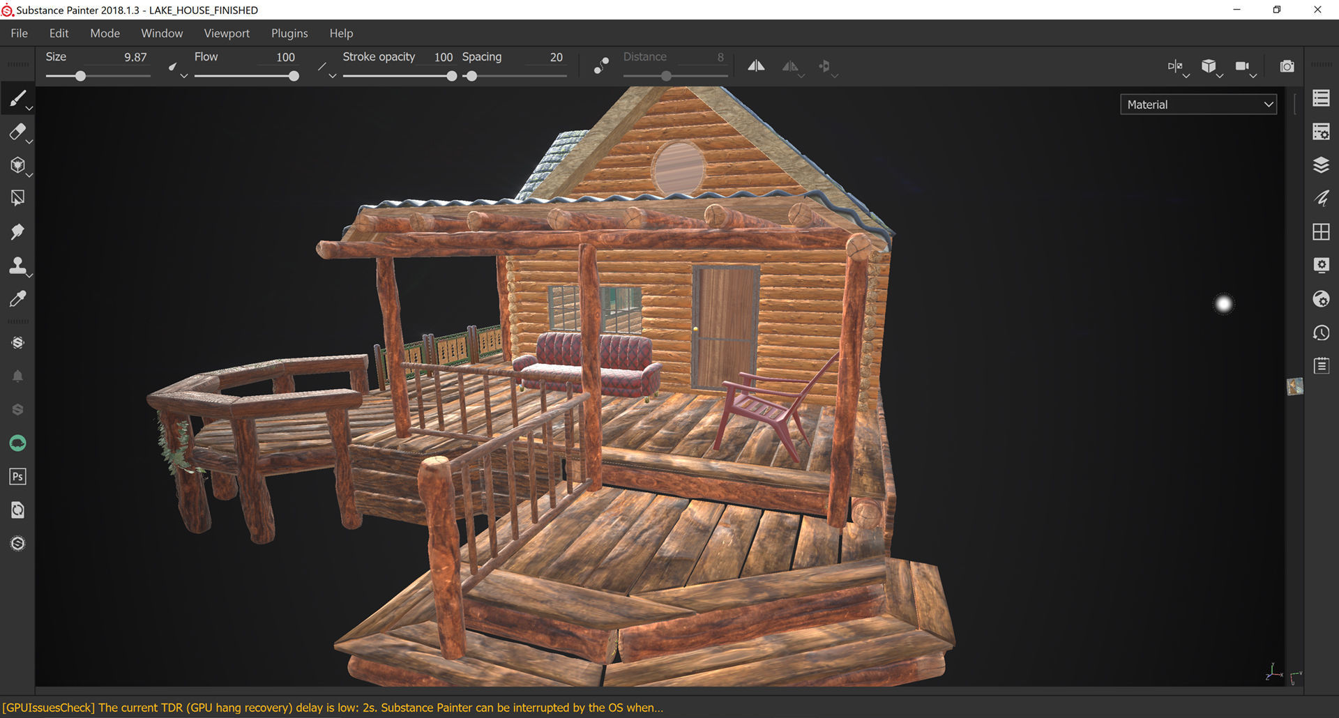 The lake house barn log cabin 3D model 3D model_7