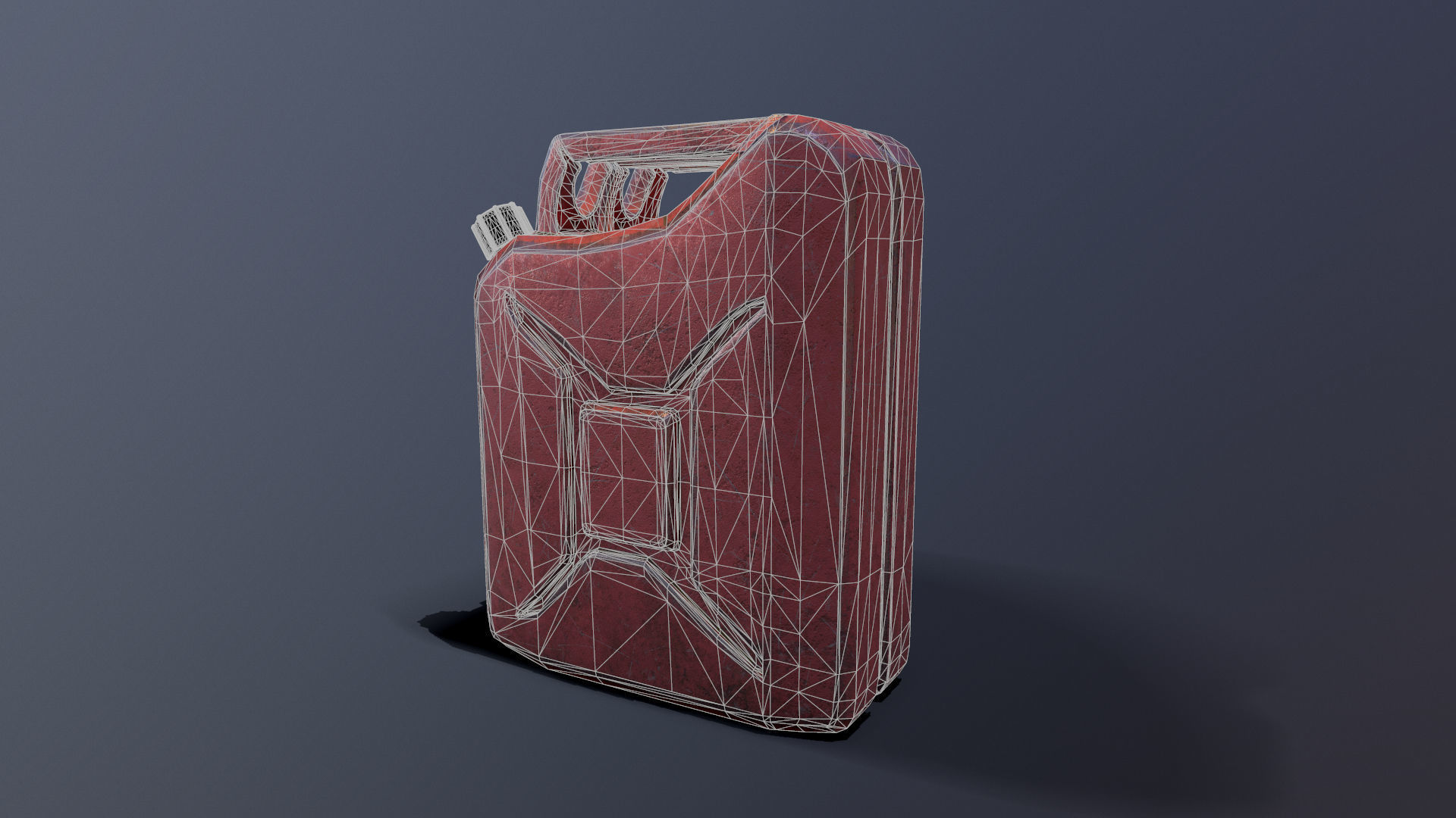 Gas Can Low-poly 3D model_4