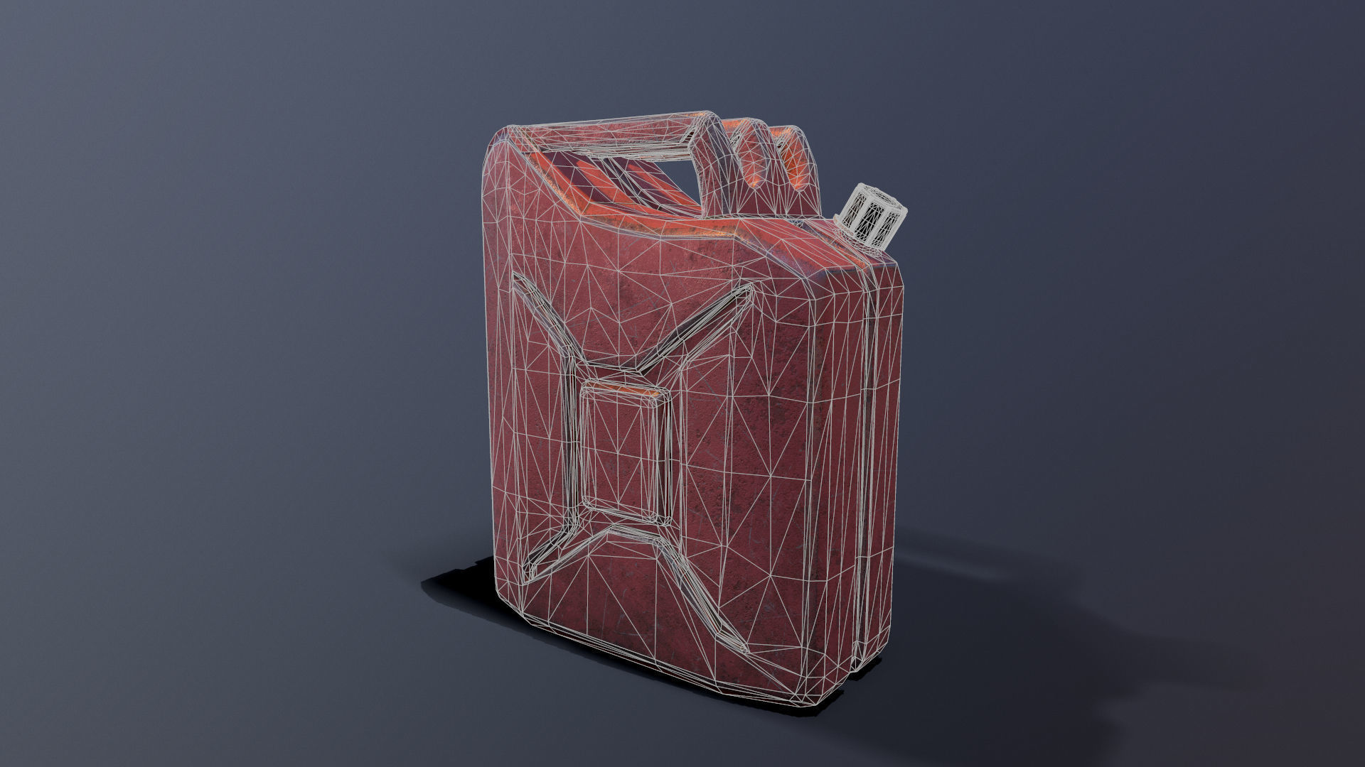Gas Can Low-poly 3D model_3