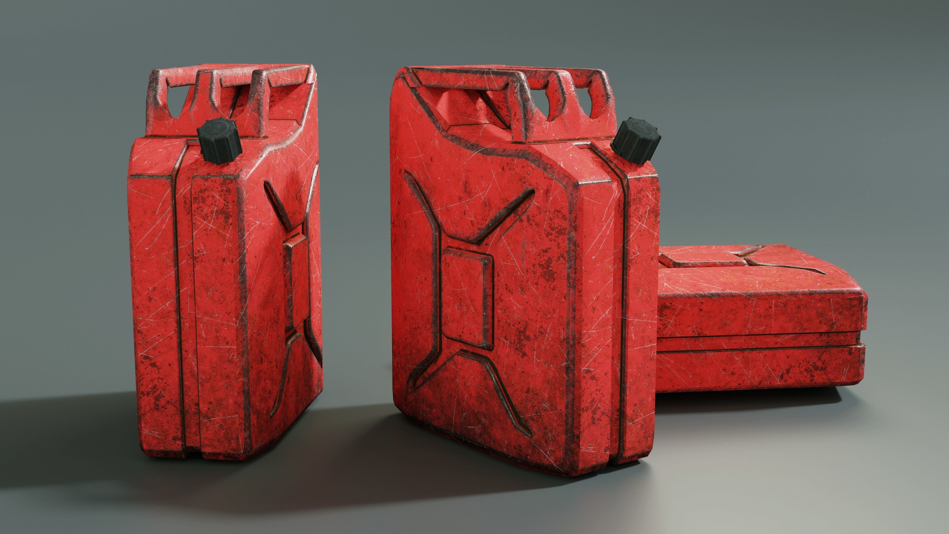Gas Can Low-poly 3D model_1