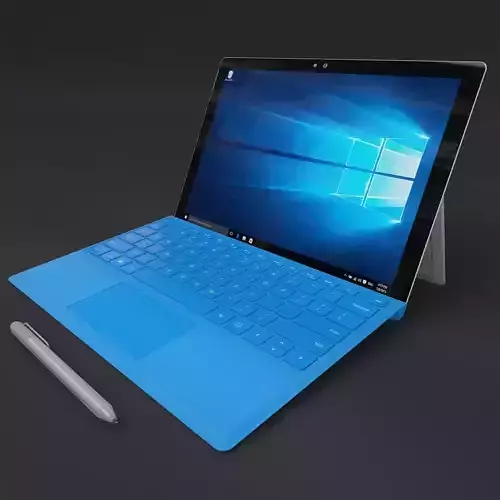 Microsoft Surface Pro 4 With Type Cover and pen All Colors 3D model