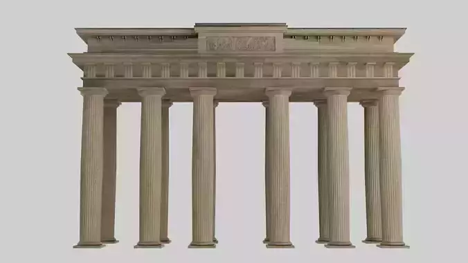 Classical doric temple door