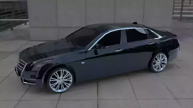 Cadillac CT6 Low-poly 3D model